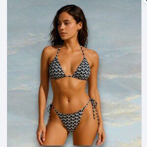 Women's Summer Bikini Swimsuit With Graphic Print Size: M